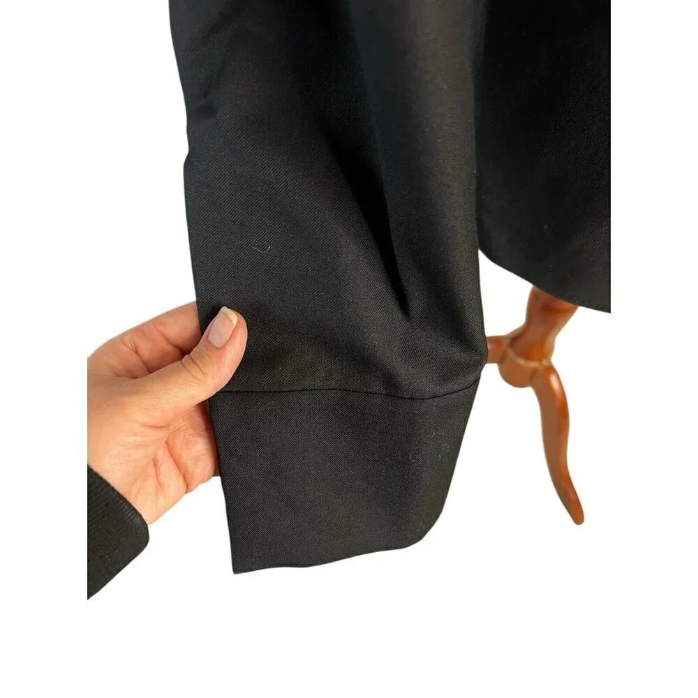 Tory Burch Black Wool Blend Blazer Small Sz 4 Office Siren Designer Chic